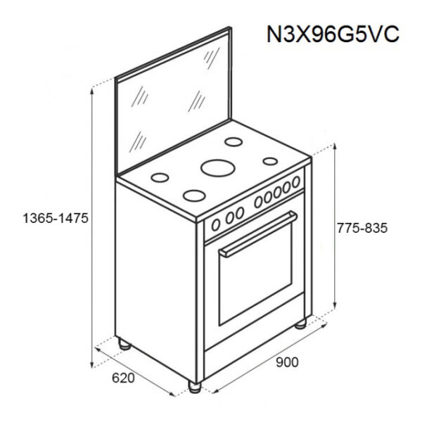Tecnogas Cooking Range N3X96G5VC