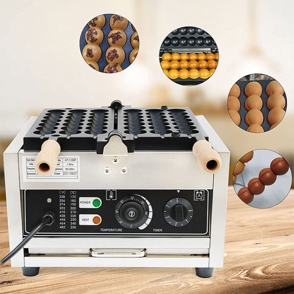 Commercial Electric Bubble Skewer Waffle Ball Machine