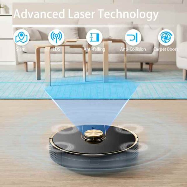 UONI Robot Vacuum Cleaner V980Plus With Self-Emptying Dustbin (2)