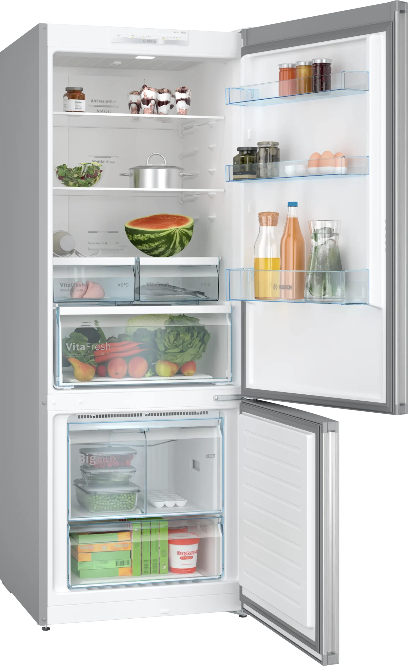 Bosch KGN55VL21M04 Series 4 Free Standing Refrigerator with Freezer - Image 2