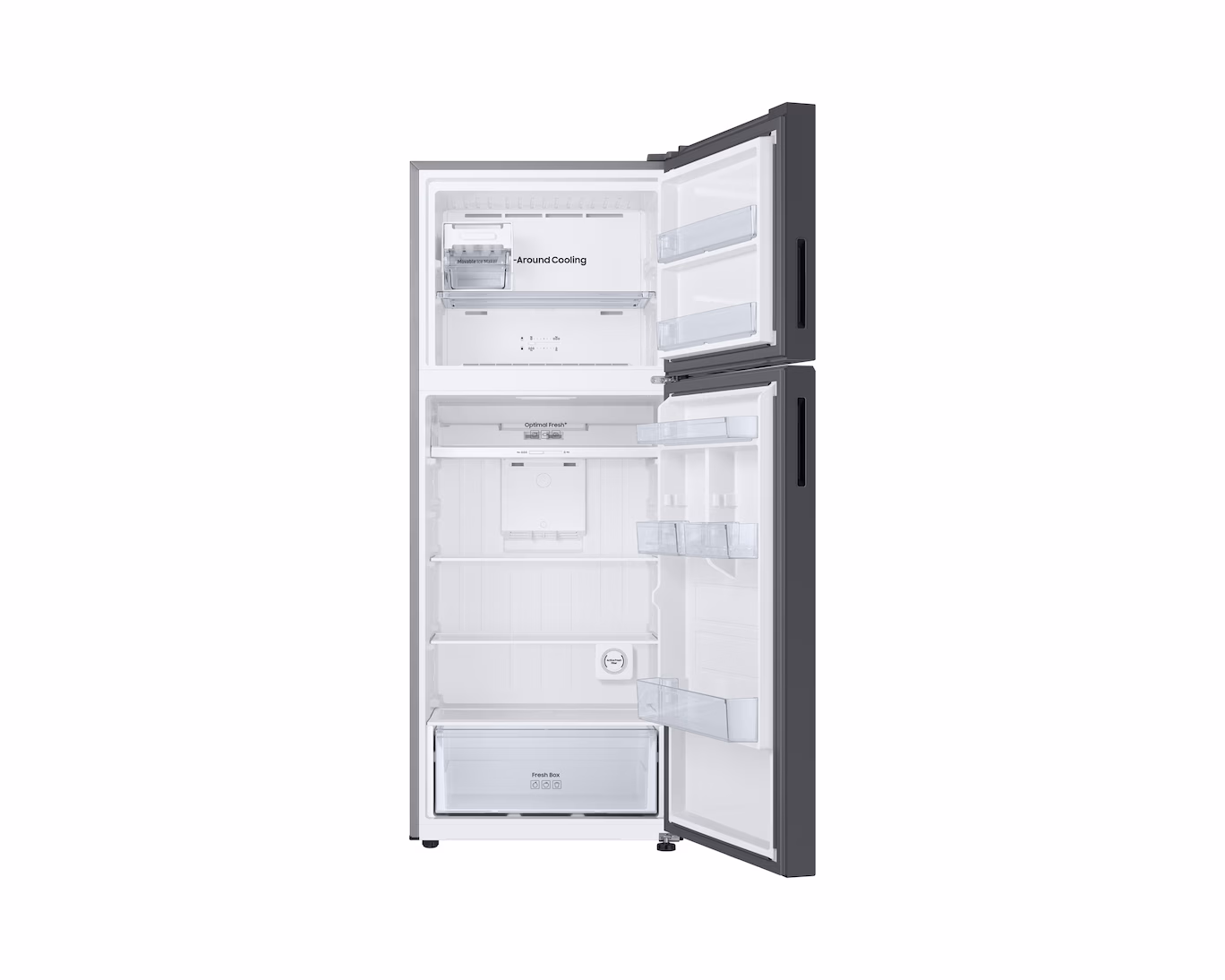 Samsung 2-Door Top Mount Freezer (415L) RT42CB664422ST, Digital Inverter, All Around Cooling, Glass Door - Image 4