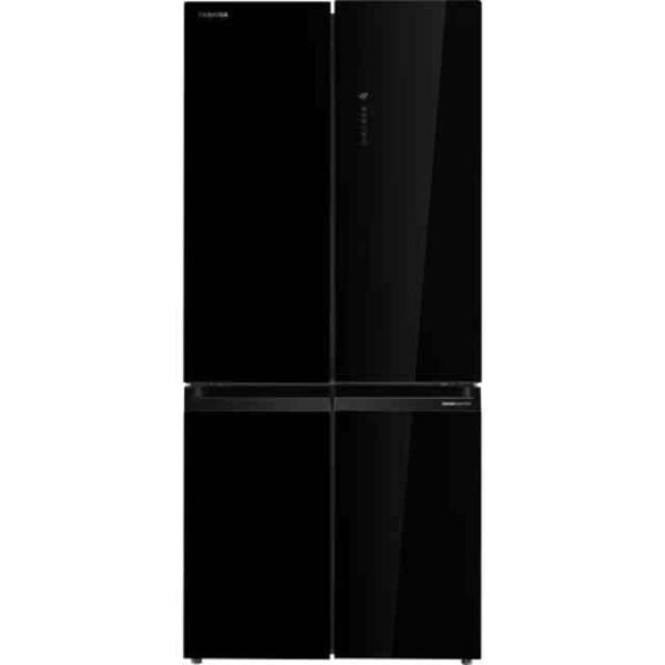Toshiba GR-RF677WI-PGY(22) 4 Doors Fridge 590L Inverter Black Glass