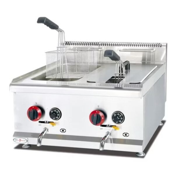 Commercial Gas Fryer Double Tank 14L GF-72A